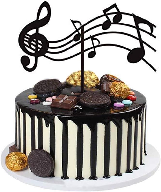 Adultes Filles Notes De Piano Dorees Fete Danniversaire A Theme Musical Notes De Commis Garcons Notes De Gateau Pour Enfants Insert De Gateau De Note Musicale Figurines Pour Gateaux Cuisine Maison