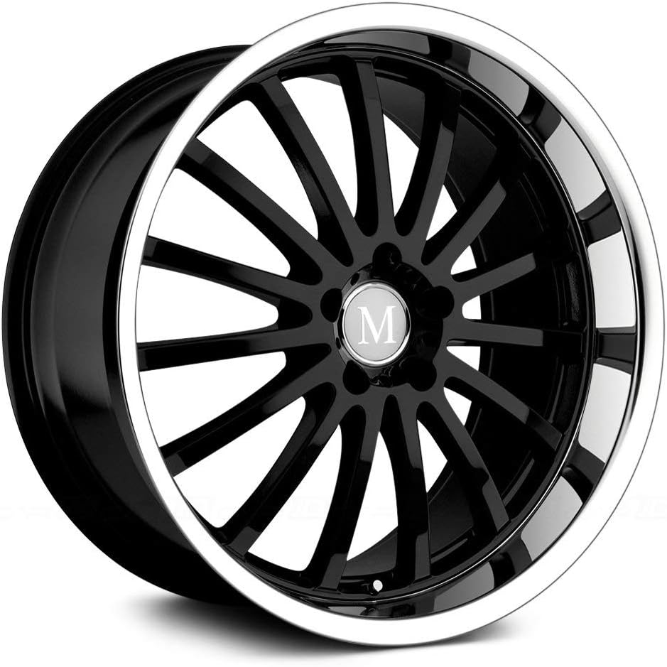 MANDRUS MILLENIUM 18x9.5 5/112 ET35 CB66.56 GLOSS BLACK MIRROR LIP