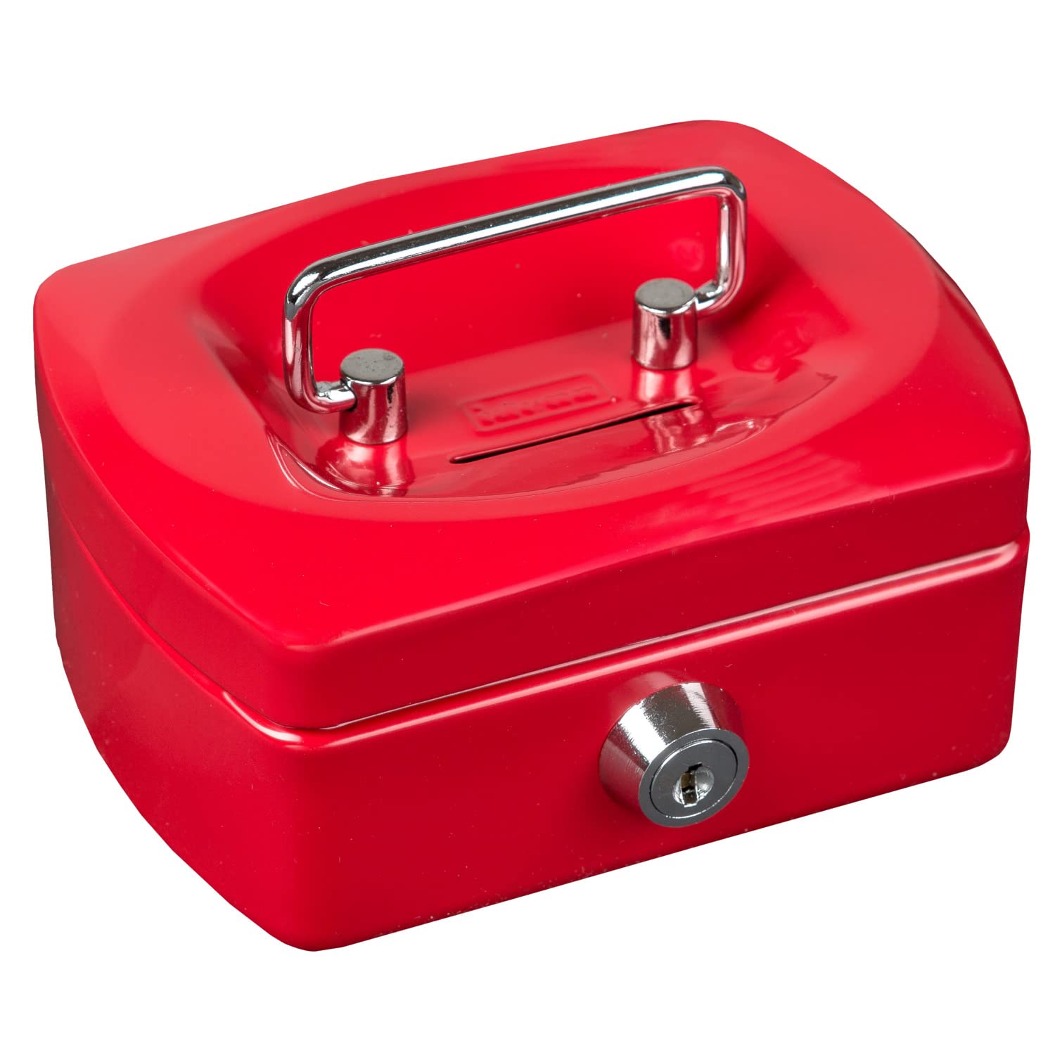 IDENA 50032 Cash Box Mini 125 x 95 x 60 mm, Red