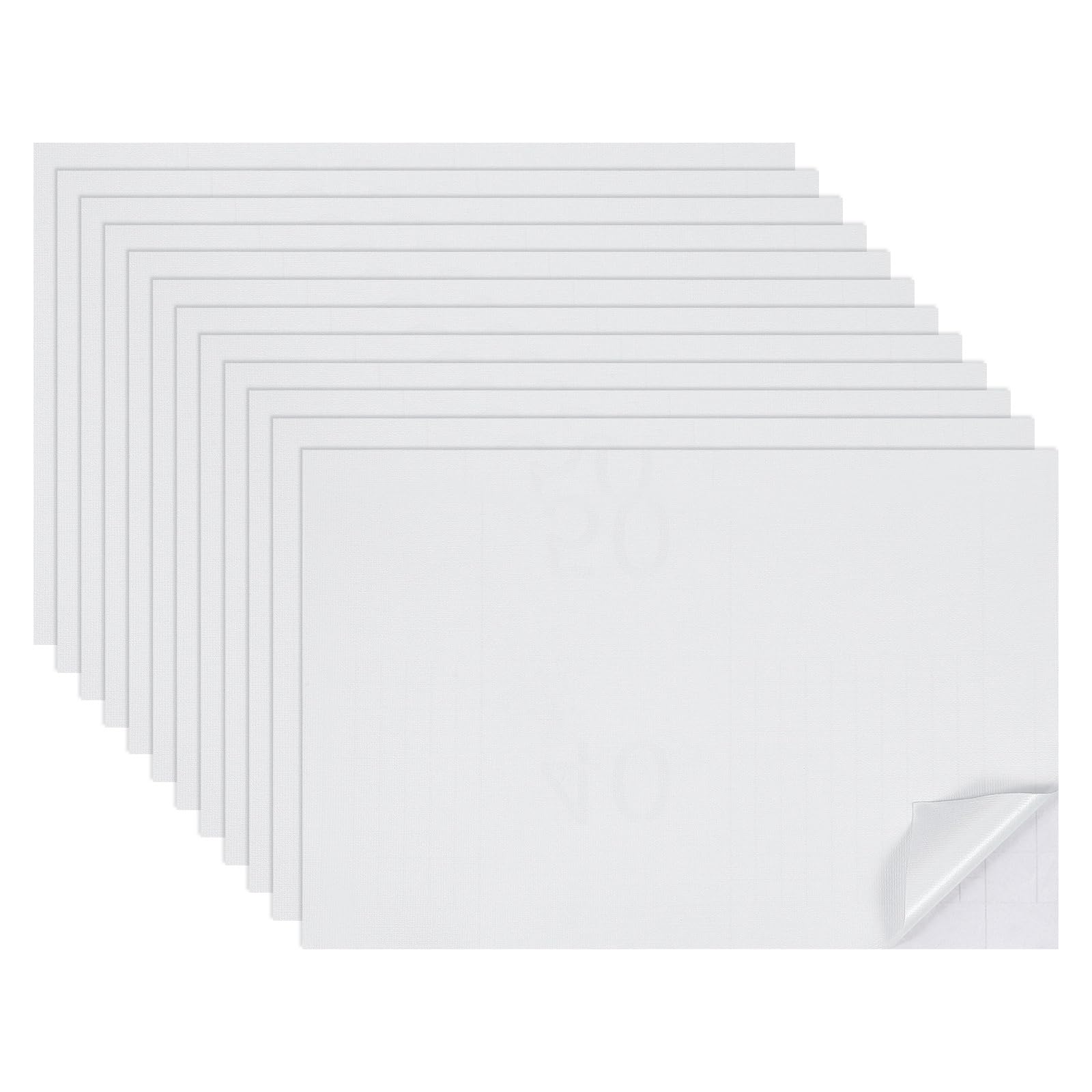 sourcing map 12 Sheets Miniature Dollhouse Wallpaper, Self-Adhesive PVC Flooring Wall, Mini Wall Decor for Dollhouse Sand Table Model Accessories 11.81 x 7.87 Inch (White)