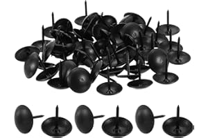 uxcell 100 Pcs Upholstery Tacks, 12 x 13mm Round Head Upholstery Nails Pins Vintage Decorative Furniture Tacks for Chairs Sof