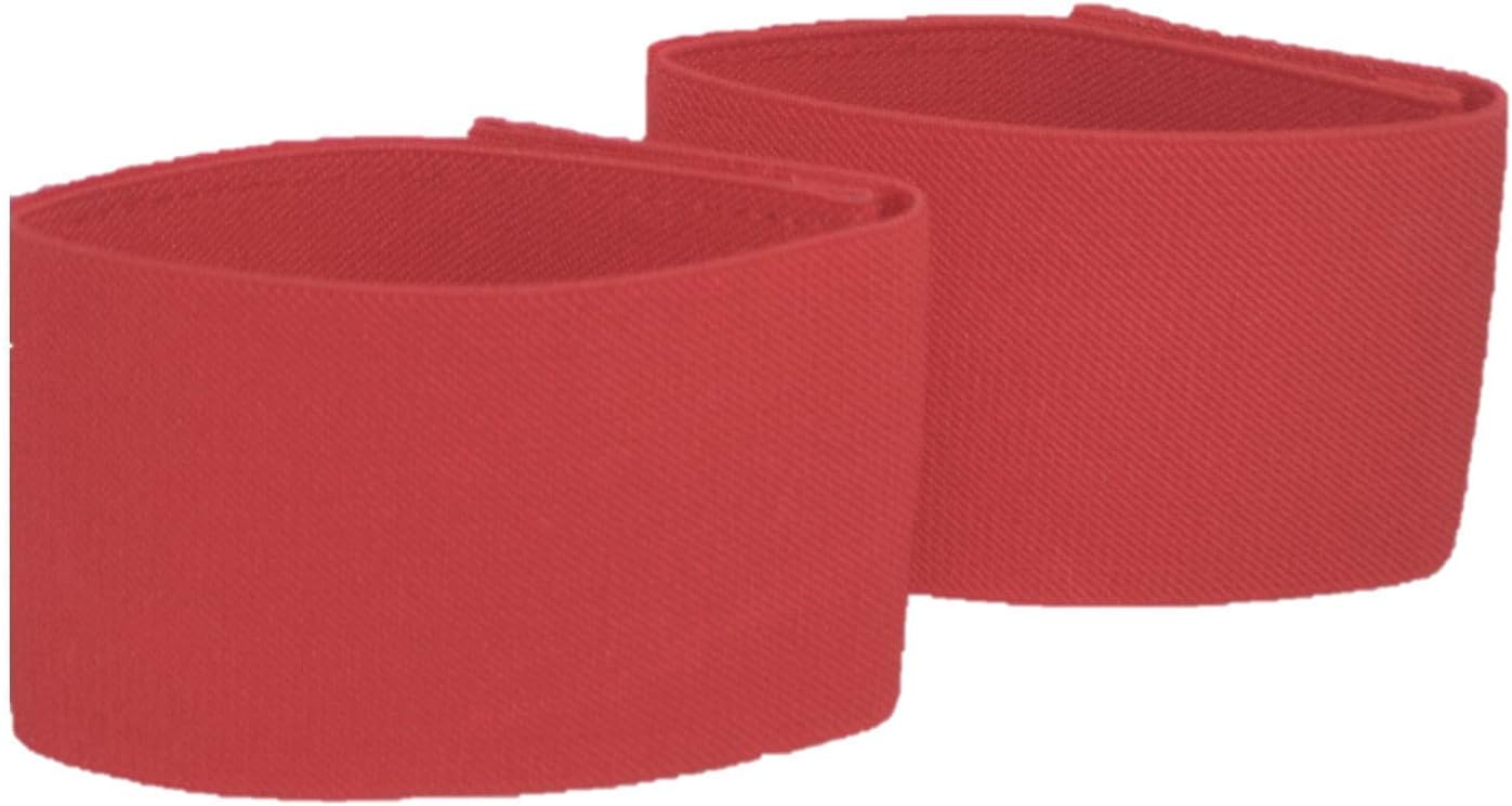 red shin guard stays