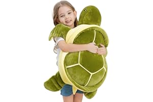 DALMAO 28 inch Big Green Sea Turtle Stuffed Animals Giant Soft Plush Toys, Large Ocean Turtle Plushies Body Pillow, Gifts for Kid Boys, Girls, Girlfriend, Birthday, Easter