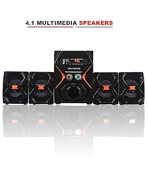 DEKTEK Top Winner DTH001 4.1 Channel Multimedia Speakers Home Theater Bluetooth Home Theatre (Black, 4.1 Channel)