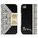 Towallmark(TM)Black Fresh Cute Flip Wallet Leather Case Cover for iPhone 4 4S