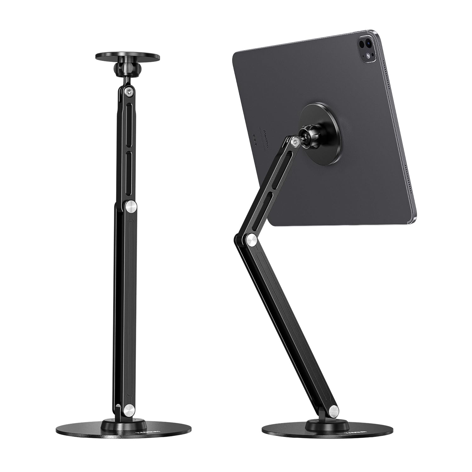Photo 1 of XAOSUN Tablet Stand Magnetic 16.9inches for ipad Stand Desk with Metal Circle Ring, Multi-Angle Desktop Stand Adjustable Foldable Holder, 360°Rotation, Home Office Accessories