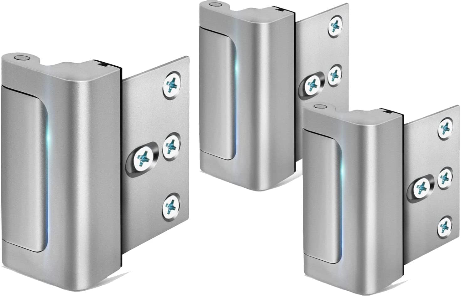 Photo 1 of Door Reinforcement Lock Home Security - Door Locks for Kids Safety Childproof Door Latch Guard with 3" Stop Withstand 800 lbs Inward Swinging Front Door Upgrade Night Lock Prevent Unauthorized Entry