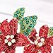 Boderier Christmas Xmas Crystal Flower Brooch Pin for Men Women Clothing Decoration Brooches Gift (Flower)
