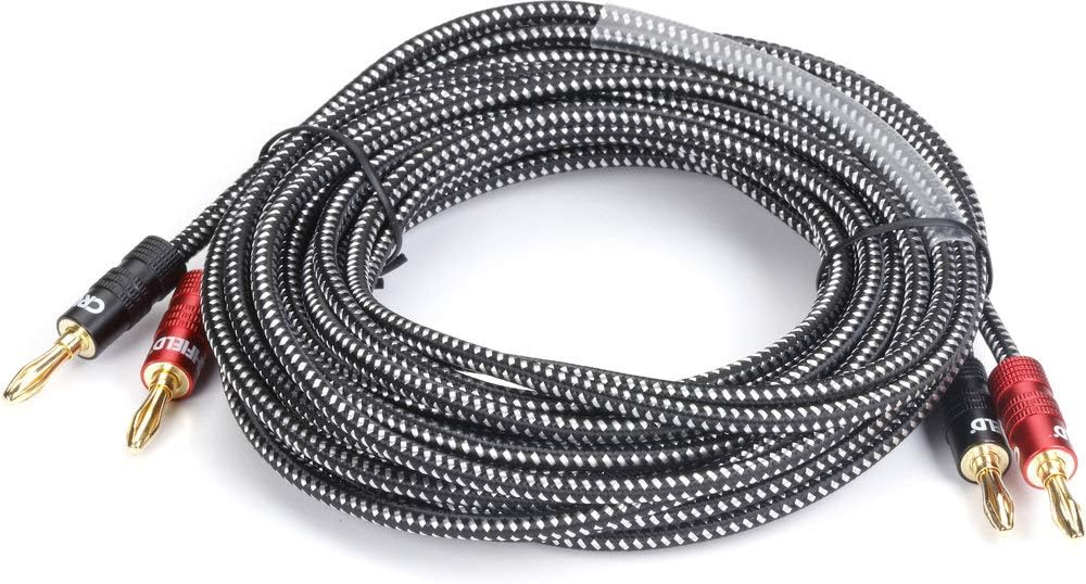 Crutchfield 14 Gauge Speaker Wire 15 Foot, 2 Conductors w/Banana Terminals