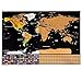 Scratch Off World Map With Clip on Camera Lens for Phone, Scratch off Tool, Microfiber Cloth, and Travel EBook|Detailed Cartographic Poster, Glossy Finish, Easy To Scratch & Wall Hang|32in x 23in