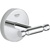 GROHE 40461001 BauCosmopolitan Robe Hook, Starlight Chrome