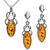 Ian and Valeri Co. Sterling Silver Celtic Set Earrings Pendant Necklace 18 Inches