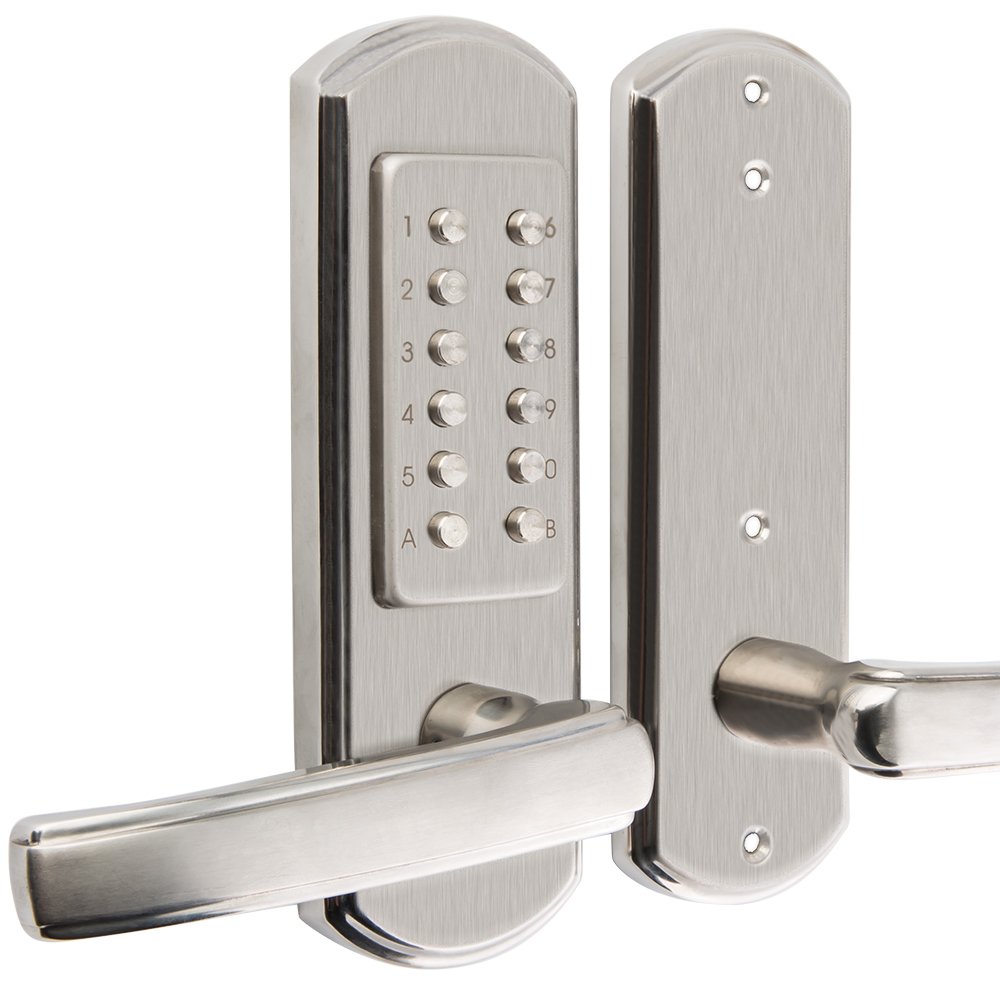 Photo 1 of Keyless Mechanical Combination Door Lock Digital Code Keypad Security Entry Door Stainless Steel 304 Not deadbolt (Only for The Left Handed Door Opens Inward) … (Left Handle)
