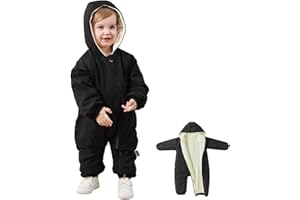UVIPC Toddler Snow Suit Newborn Baby Winter Clothes Long Sleeve Romper Convenient Dual Zipper Design Outdoor Snowsuit