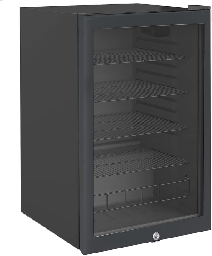 Cookology CBC130BK Undercounter Drinks Fridge 54cm Glass Door