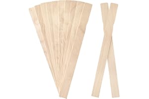 WISYOK 15 Pack 12 Inch Paint Stir Sticks - Wooden Paint Sticks for Mixing, Large Popsicle Sticks for Crafts, Paint Stirrers for Epoxy Resin, Garden Markers