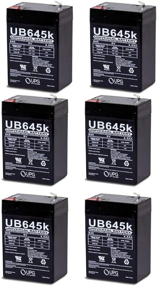 UPG6V 4.5AH SLA Replacement Battery for Jiming JM-6M4.5AC - 6 Pack