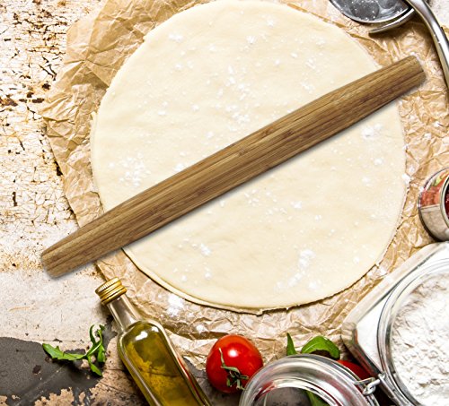 Helen Chen's Asian Kitchen Caramelized Bamboo Rolling Pin, 18-inch