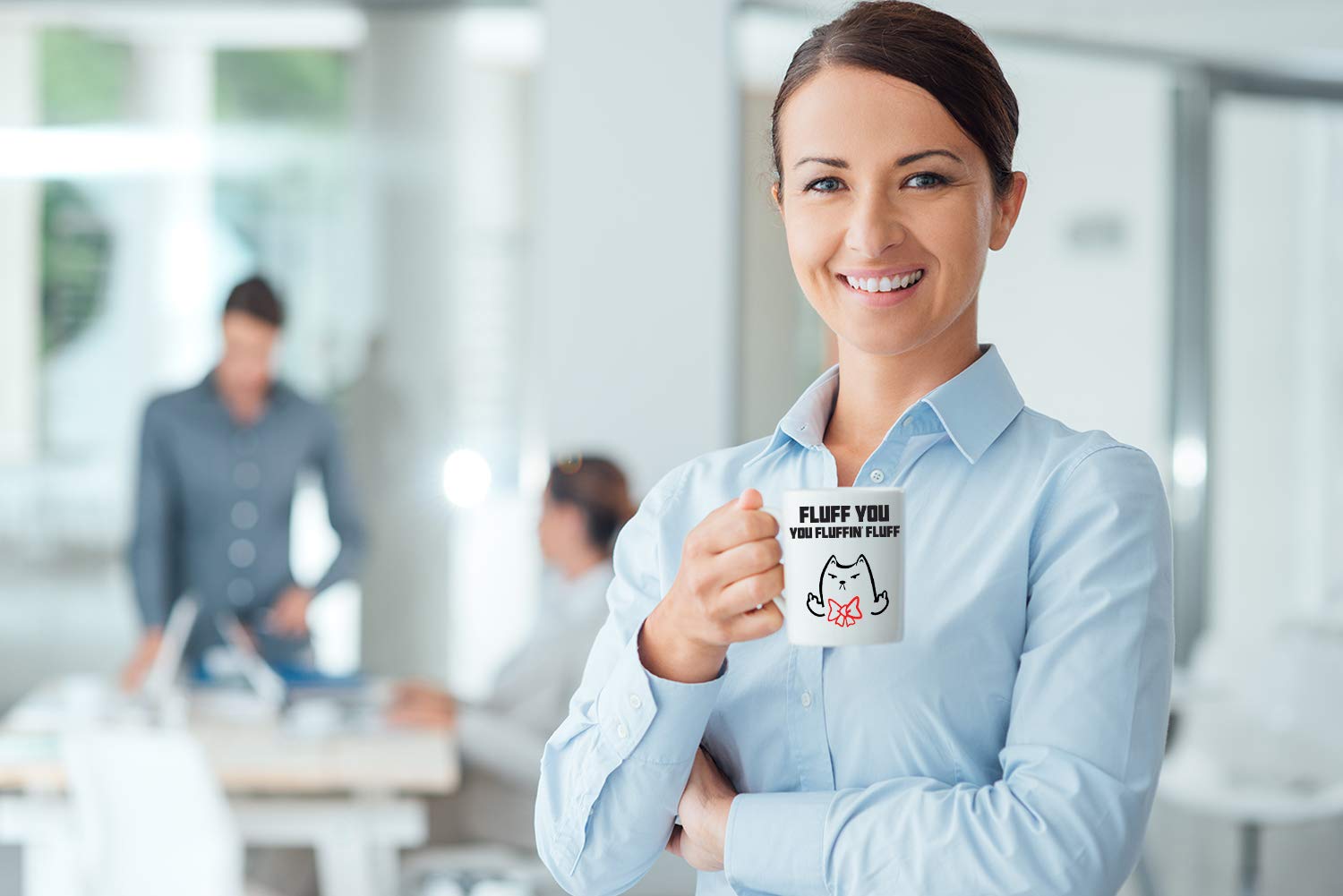 Fluff You, You Fluffin\' Fluff - Funny Cat Mug - 11OZ Coffee Mug - Mugs For Women - Angry Cat Mug, Grumpy Cat Mug - Cat Stuff Perfect Gift For A Cat Dad Or A Cat Mom - By AW Fashions