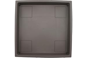 The HC Companies Accent Square Plant Saucer - Durable Plastic Trays for Plants - Square Tray for Water Drainage - UV Resistan