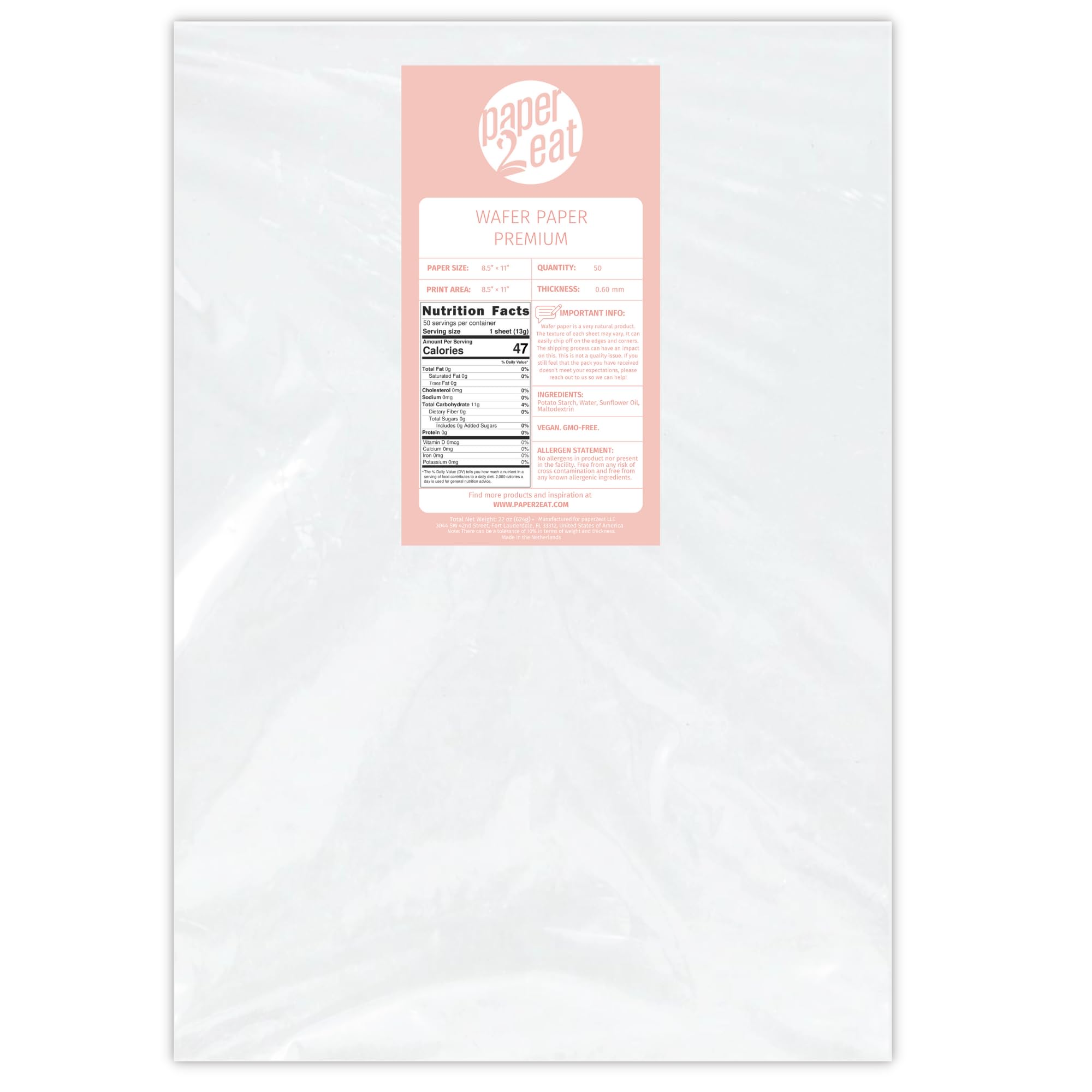 Printable Edible Wafer Paper Sheets from paper2eat