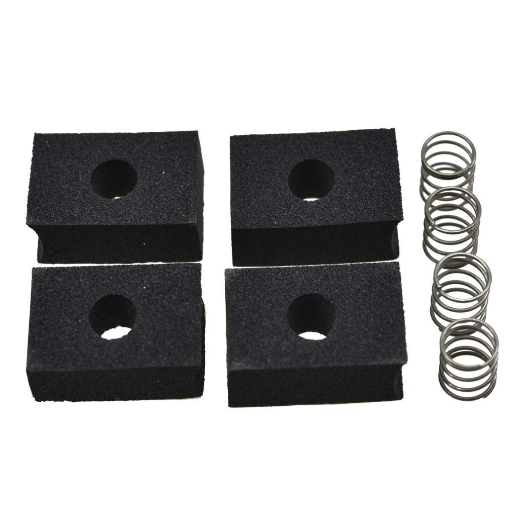 Dopro 4pcs Bass Pickup Height Foam Pickup Height Adjustment Pads with Springs for Precision P Bass or Jaquar Pickups