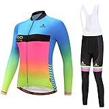 BIYINGEE Women's Cycling Jersey White Bib Pants