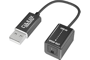 Cubilux USB A to TOSLINK Optical Audio Adapter, Unidirectional USB Type A to SPDIF Digital Converter, S/PDIF Transmitter for Computer Laptop PC PS5/4 ONLY, NOT for TV Or Other Devices
