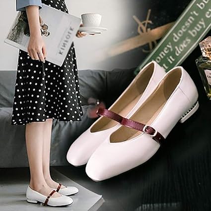 Deed Shoes Women Buckle Flats Sandal Shoes Pumps Shoes Pregnant