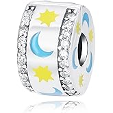 PANPOKI S925 Sterling Silver Charms Suitable for Women Charm Necklaces, DIY Bracelet Pendants Beads, Italian Style Beads, Jewelry Gifts