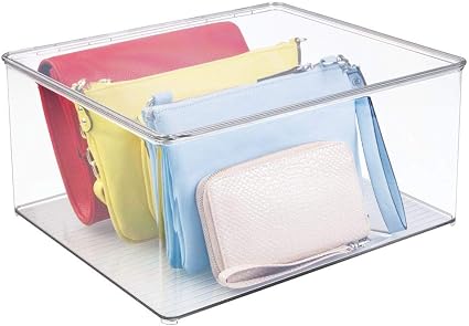 Mdesign Boite De Rangement Panier De Rangement Ideal Pour Ranger Vos Vetements Et Comme Rangement D Armoire Pratique Bac De Rangement Avec Le Couvercle Transparent Amazon Fr Cuisine Maison