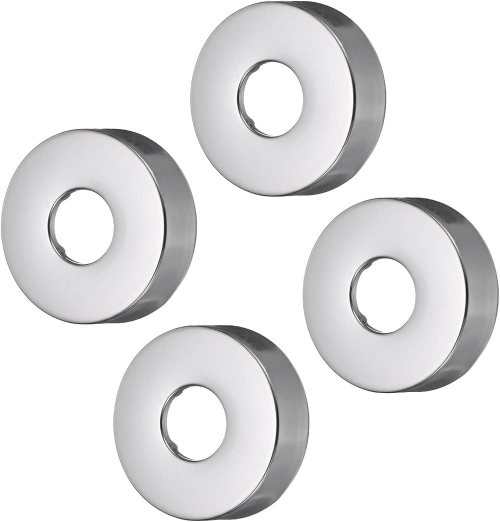 sourcing map 4pcs Shower Arm Flange 60mm Stainless Steel Escutcheon Plate for