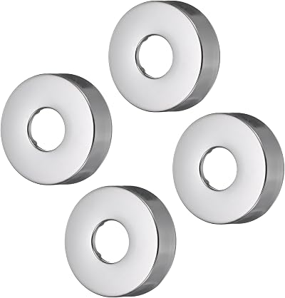 sourcing map 4pcs Shower Arm Flange 60mm Stainless Steel Escutcheon Plate for