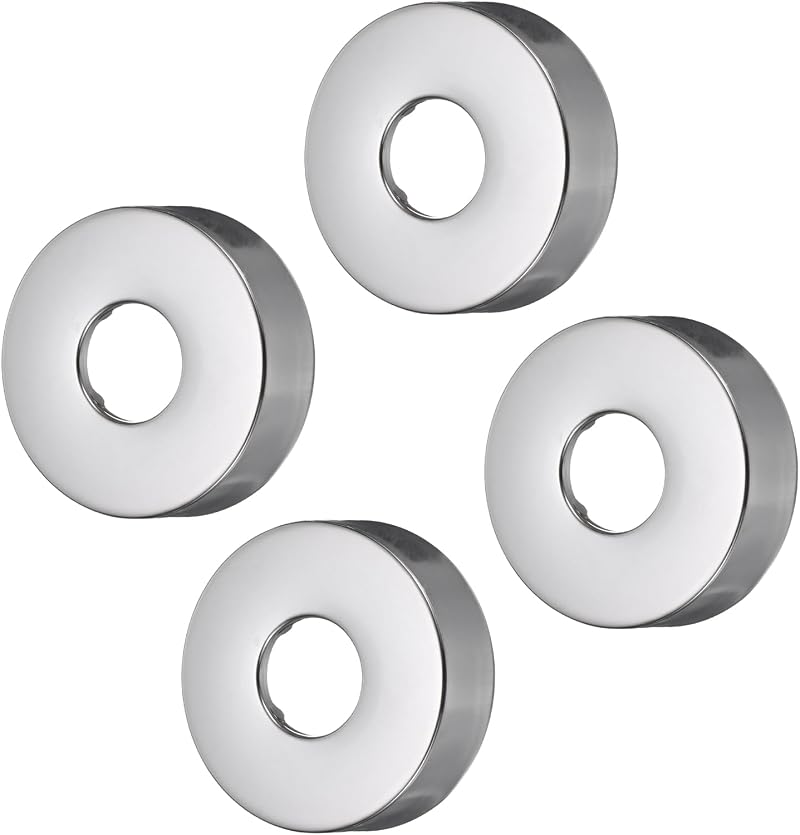 sourcing map 4pcs Shower Arm Flange 60mm Stainless Steel Escutcheon Plate for
