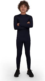 PowerLayer Boys Base Layer Set Navy Top & Tights 10-12 Years view 5