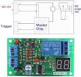 Walfront DC12V Time Delay Relay Module LED Display Trigger OFF Control view 5