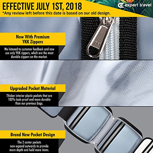 Hanging Travel Toiletry Bag for Men and Women | Makeup Bag | Cosmetic Bag | Bathroom and Shower Organizer Kit | Leak Proof | 2 Sizes - Large (34"x11") & XL Family Size (42"x13") 2 Hanging Travel Toiletry Bag for Men and Women | Makeup Bag | Cosmetic Bag | Bathroom and Shower Organizer Kit | Leak Proof | 2 Sizes - Large (34"x11") & XL Family Size (42"x13")