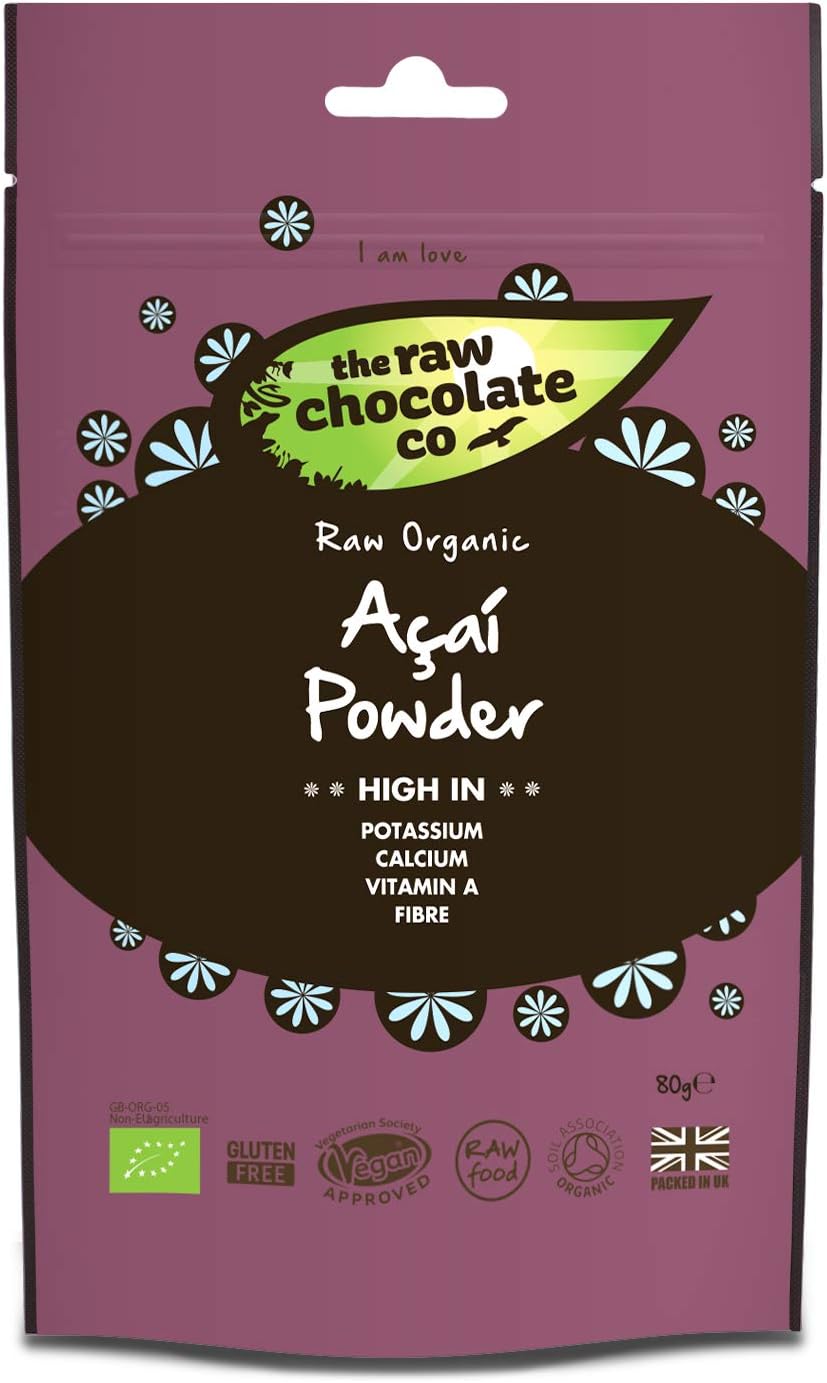 THE RAW CHOCOLATE COMPANY LTD Organic Acai Powder 80g Freeze Dried 80g (PACK OF 1)