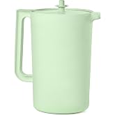 Tupperware Heritage Mint Pitcher (1 Pitcher + 1 Lid) - 1 Gallon | Plastic Pitcher with Lid, BPA Free Materials, Dishwasher-Safe, Push-Button Lid, Ergonomic Handle for Comfort