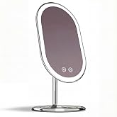 Fancii Vera LED Lighted Vanity Makeup Mirror, Rechargeable - Cordless Illuminated Cosmetic Mirror with 3 Dimmable Light Settings, Dual Magnification (Chrome)