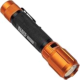 Klein Tools 56413 Rechargeable 2-Color LED Flashlight, Holster, Spotlight, Floodlight, Red LED, 1000 Lumens, USB Cable, Camping, Hunting
