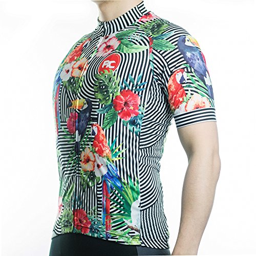 Racmmer Mens Breathable Short Sleeve Cycling Jersey Ultra-Light Cycling Clothing