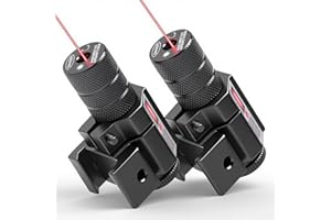 WIPBOTEN 2PACK Adjustable Red Dot Beam Laser Sight Gun for Hunting Gun Rifle Pistol Handgun 20mm Mount with Button