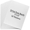 Acrux7 20 Pack Foam Boards 11x14 Foam Core Backing Board 1/8 Inch Thickness Foam Poster Boards for Projects, School, Crafts, Office & Art Projects