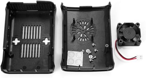 ZTH LDTR - Kit de Caja de Caja de ABS/Ventilador de enfriamiento WG0075 for Raspberry Pi 2 Modelo B (Negro) (Color : Black)