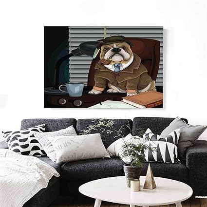 Amazon Com English Bulldog Wall Art Canvas Prints Traditional