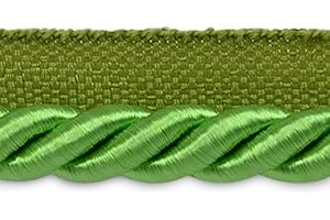 EXPO INTERNATIONAL Trims by The Yard Hilda 3/8" Twisted Lip Cord Trim, Versatile Trim for DIY Crafts, Picture Frames, Home Decor, and Fashion Items, 20-Yard Cut, Lime