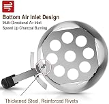 BEAU JARDIN Chimney Starter Heavy Duty Galvanised Steel 28cm Charcoal BBQ Grill view 4