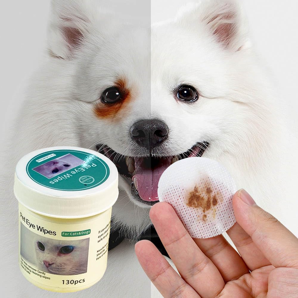 petjanicahome Ear and Eye Cleaning Pads for Dogs and Cats, Dental Care Finger Pads, Teeth Cleaning Wipes, Pack of 130