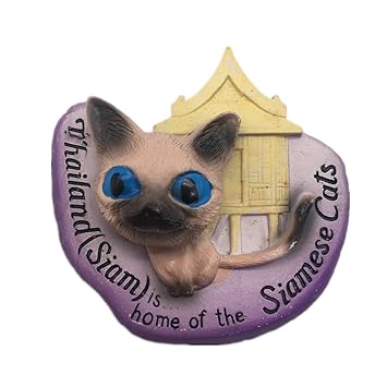 Weekinglo Souvenir Imán de Nevera Siameses Gatos Tailandia Asia 3D ...